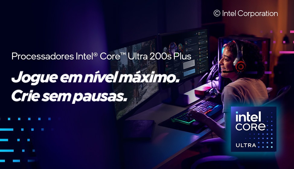Imagem: Intel anuncia nova geração de processadores Intel® Core™ Ultra 200S Plus para desktops.